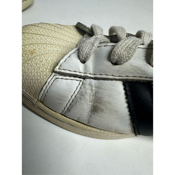 Adidas Original Superstar Hard Shell Toe White Black Gold Mens 9,5 - Picture 10 of 13